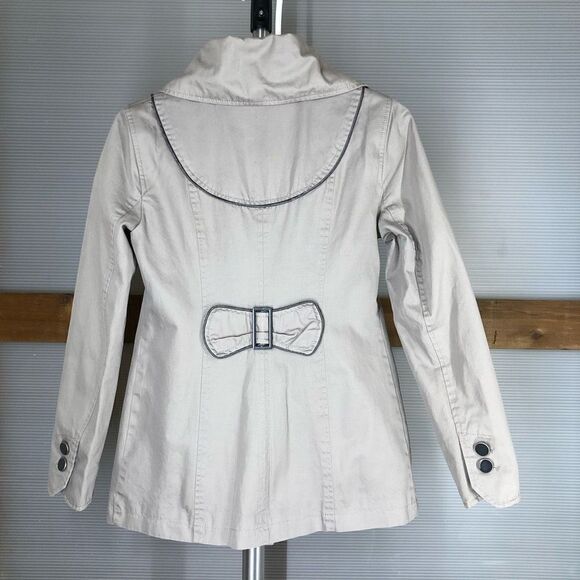 Soia & KYO Grey  Spring‎ Midi Trench Jacket Sz S - Picture 3 of 10